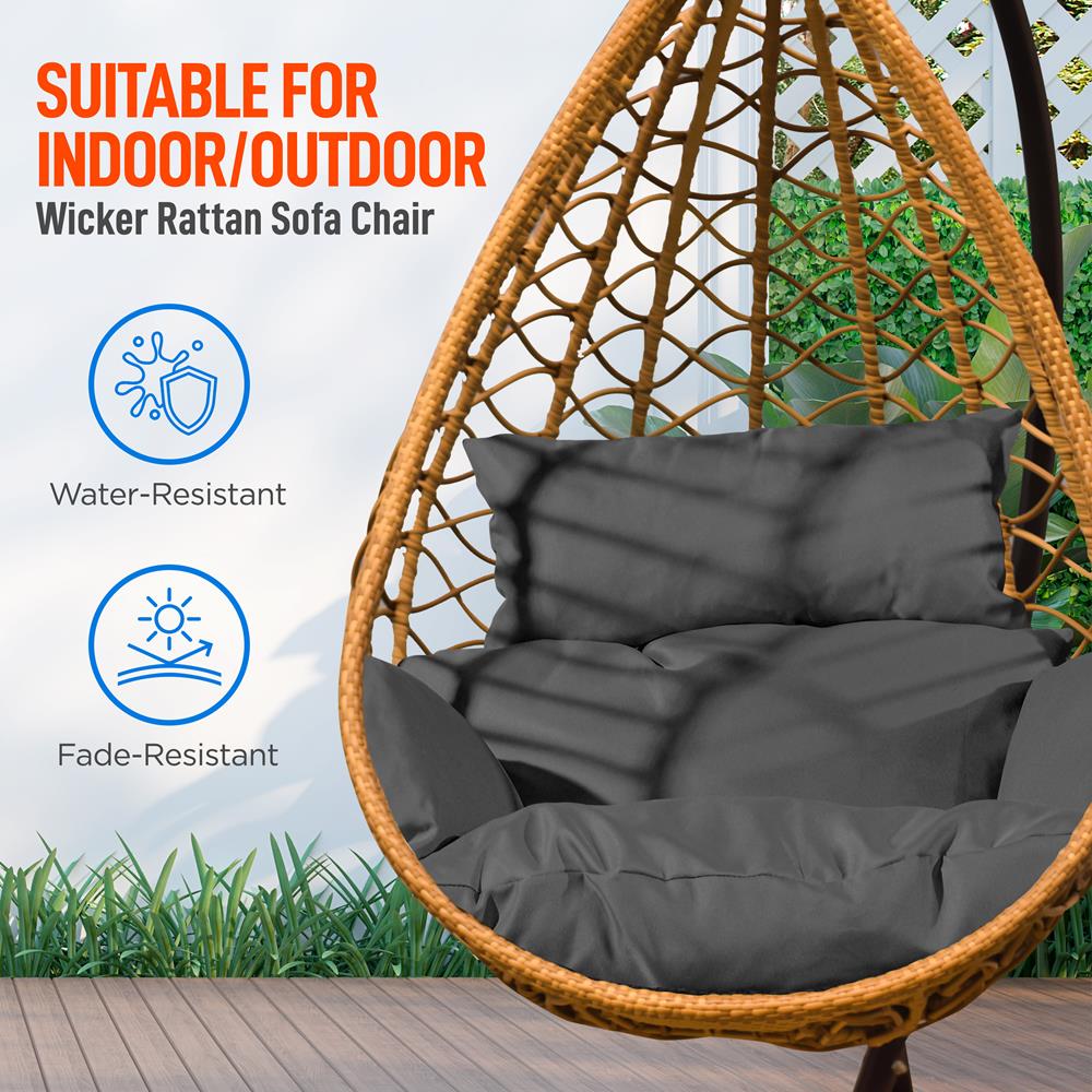 product image number 6 for SereneLife Wicker Egg Chair Cushion
