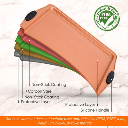 Large Nonstick Cookie Sheet, Easy Clean Carbon Steel, Copper