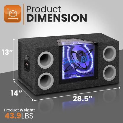 Neon Lit Dual 10" Banpass System