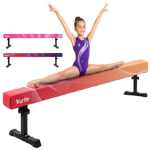 Hurtle 8' Adjustable Balance Beam – Adjustable Height For Beginners To Advanced Users, Non-Slip Surface For Gymnastics Practice At Home (Peach) HUADBB8PC