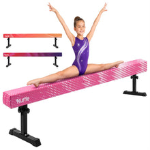 Hurtle 8' Adjustable Balance Beam – Adjustable Height For Beginners To Advanced Users, Non-Slip Surface For Gymnastics Practice At Home (Pink) HUADBB8PK