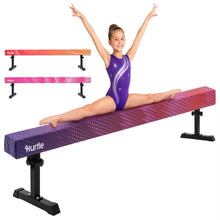 Hurtle 8' Adjustable Balance Beam – Adjustable Height For Beginners To Advanced Users, Non-Slip Surface For Gymnastics Practice At Home (Purple) HUADBB8PR