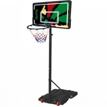Hurtle 7-Foot Basketball Hoop - Height Adjustable Portable Junior Basketball Goal System For Kids And Teens, Indoor/Outdoor Driveway Hoop With Sturdy Base, Shatterproof Backboard, And Easy-Move Wheels (Red/Green) HUBSKBHP7RDGR