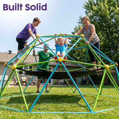 Hurtle 10Ft Geometric Climbing Dome For Kids 3+, Holds Up To 4–5 Children, With Rounded Safe Edges, Easy-Grip Handles, And Quick Setup For Indoor And Outdoor Use (Blue And Green)