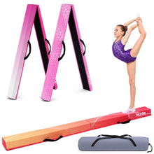 Hurtle 6’ Foldable Balance Beam For Kids – Durable Foam Construction With Non-Slip Bottom, And Storage Bag, Ideal For Home And Gym Use (Peach) HUFBB6PH