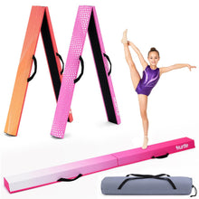 Hurtle 8’ Foldable Balance Beam For Kids – Durable Foam Construction With Non-Slip Bottom, And Storage Bag, Ideal For Home And Gym Use (Purple) HUFBB8PR