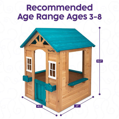 Hurtle Wooden Playhouse With Spacious Design, Safe And Durable Construction For Outdoor Fun, Perfect For Kids