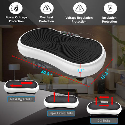 Vibration Platform for Weight Loss, 20 Speeds, ABS, Includes Remote