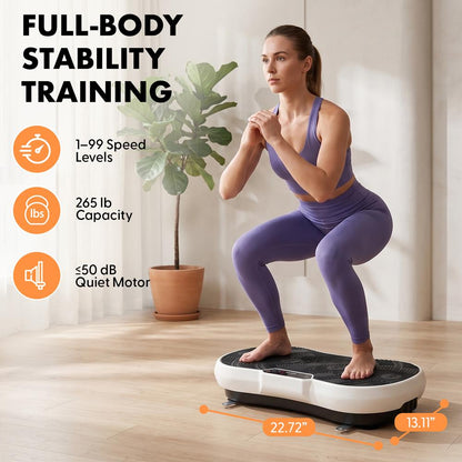 Vibration Platform for Weight Loss, 20 Speeds, ABS, Includes Remote