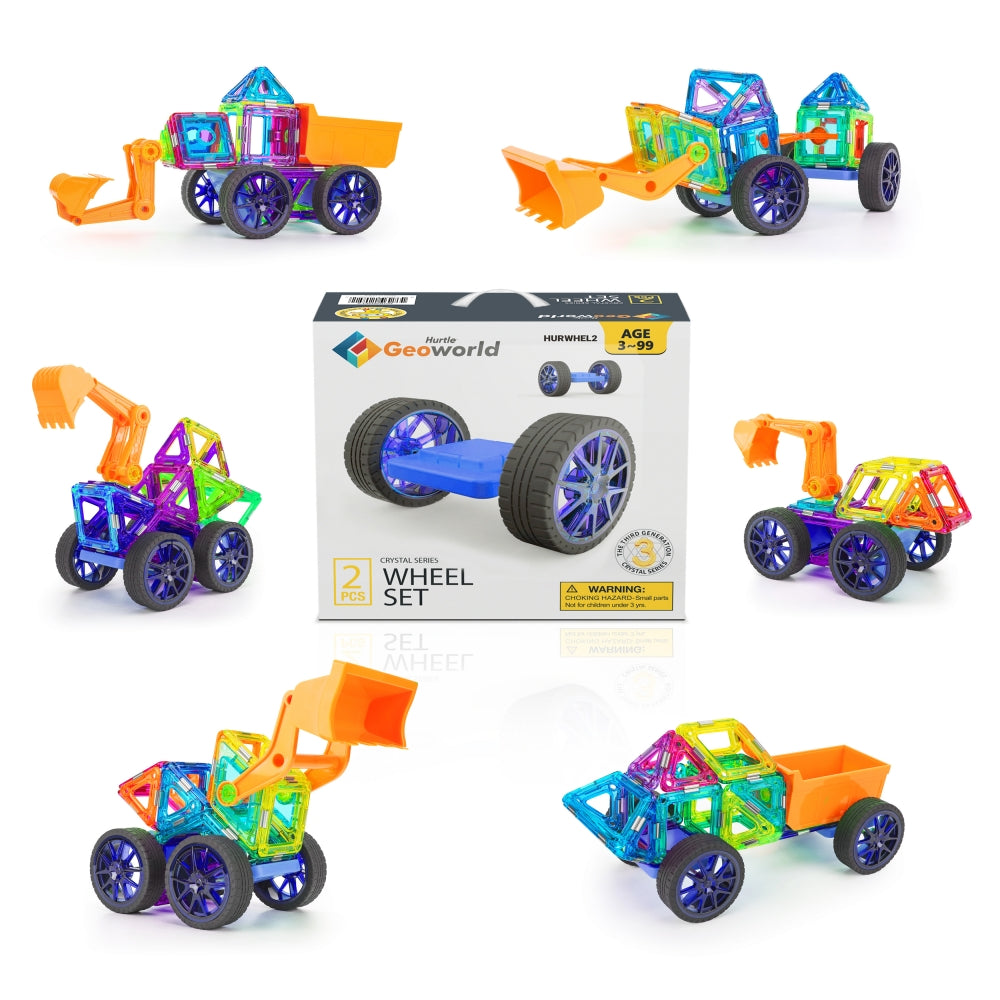 product image number 7 for Hurtle Magnetic Blocks Wheels Set