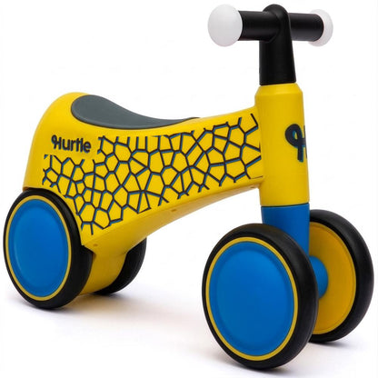Hurtle Toddler Balance Bike With Wheels And Light-Up Handlebars – Baby Walker & Ride-On Toy For Ages 18-36 Months Perfect For Developing Balance, Coordination And Steering (Yellow)