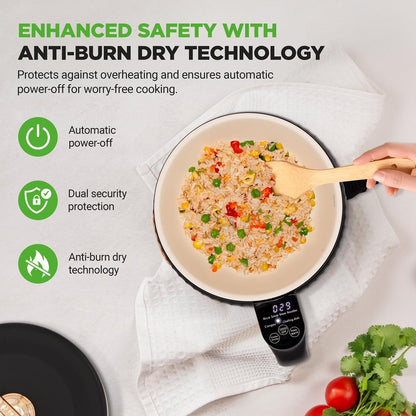 Portable Rice Cooker, Rapid Cooking, Non-Stick Ceramic, 1.6L Capacity