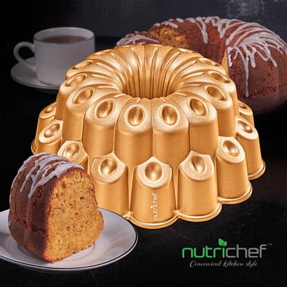 9" Cake Pan, Uniform Browning, Cast Aluminum, Nonstick Coating