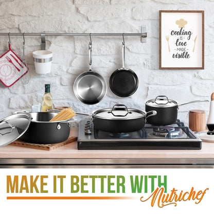8-Piece Cookware Set Even Heat 2-Ply Stainless Steel