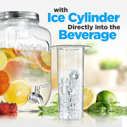 1-Gallon Glass Beverage Dispenser