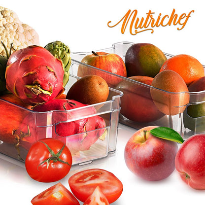 8-Piece Clear Fridge Organizer Set, BPA-Free, Shatter-Resistant Plastic