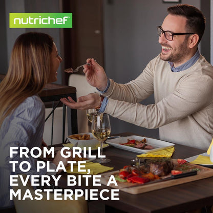 11" Nonstick Grill Pan - Perfect Searing, Hard-Anodized Aluminum