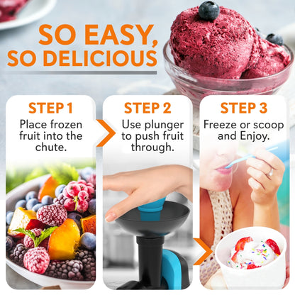 Electric Frozen Dessert Maker - Healthy Treats - 150W - Blue