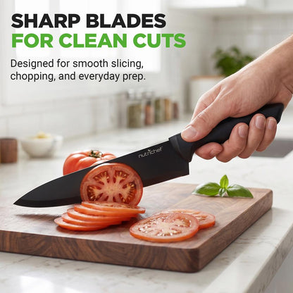 7-Piece Knife Set for Precision Cutting, Stainless Steel, Acrylic Stand