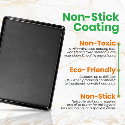 Nonstick XL Baking Pan 22"x16" Carbon Steel Dishwasher Safe