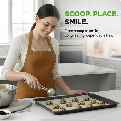 2-Piece XL Cookie Sheet Set, Nonstick Carbon Steel, Stackable