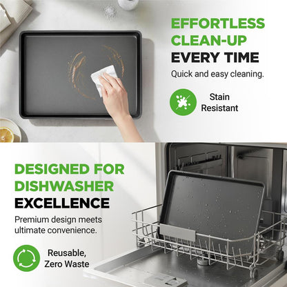 2-Piece XL Cookie Sheet Set, Nonstick Carbon Steel, Stackable