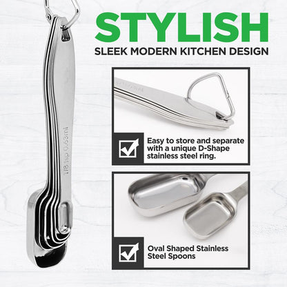 product image number 3 for NutriChef Kitchen Measuring Spoons