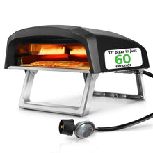 Portable Gas Pizza Oven - 12" Pizza in 60s, Stainless Steel, Easy Setup