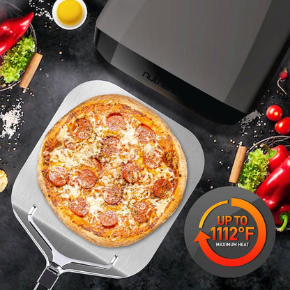 Nonstick Pizza Peel, Foldable Aluminum Base, Stainless Steel Handle