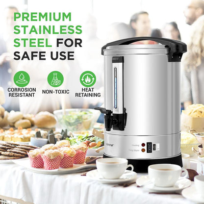 13L Water Boiler & Dispenser, Consistent Heat, Stainless Steel, Silver