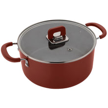 5 Qt Non-Stick Casserole, Foldable Knob, Tempered Glass Lid, Brown