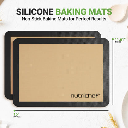 Silicone Baking Mats - Non-stick Reusable Food-Grade - Oven Safe 480°F