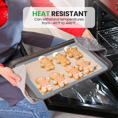 Silicone Baking Mats - Nonstick Reusable Food-Grade - Oven Safe - Grey