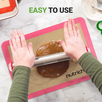 Silicone Baking Mats - Nonstick Reusable Food-Grade - Pink