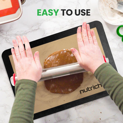 Silicone Baking Mats, Non-stick, Food-Grade, Oven-Safe to 480°F, 2 Pack