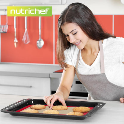 Silicone Baking Mats - Nonstick, Oven-Safe 480°F, Red, 24.4"x16.5"