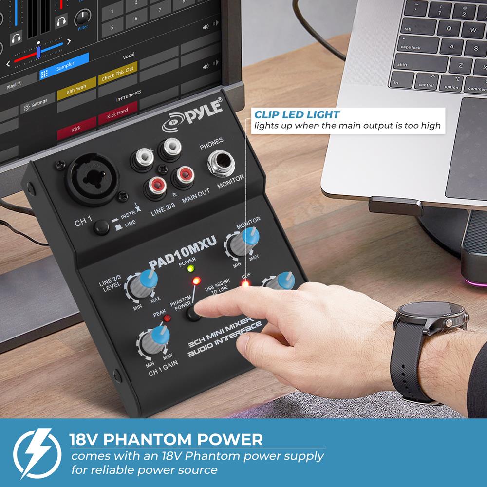 product image number 3 for Pyle Compact Dj Mixer Pro Audio Interface