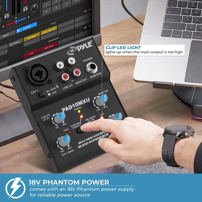 product image number 3 for Pyle Compact Dj Mixer Pro Audio Interface