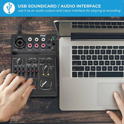 product image number 4 for Pyle Compact Bluetooth Dj Mixer Interface