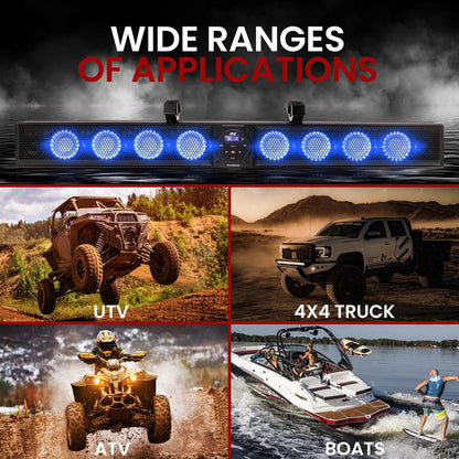 Marine Waterproof Soundbar 46" with RGB Lights 240W RMS