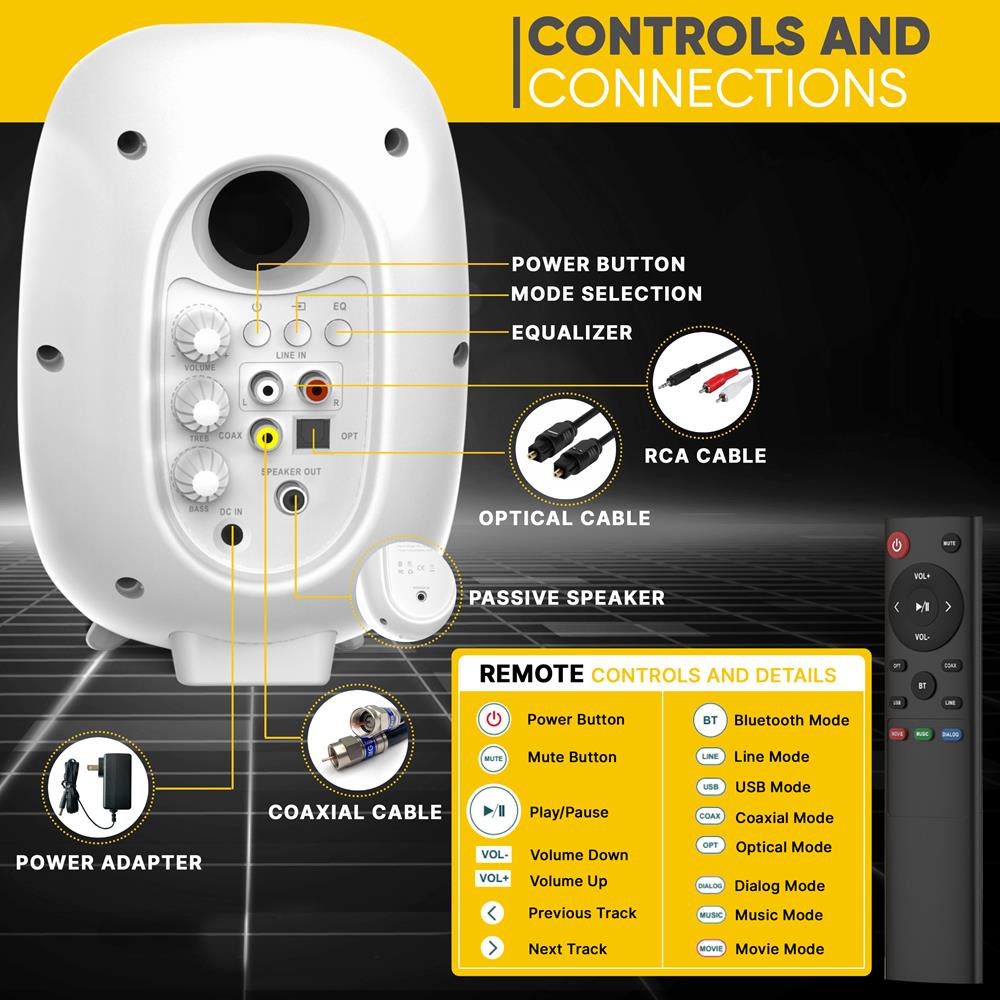 product image number 2 for Pyle Hi-Fi Home Bookshelf Monitor Speakers