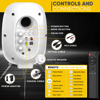 product image number 2 for Pyle Hi-Fi Home Bookshelf Monitor Speakers