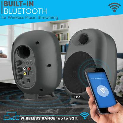 product image number 5 for Pyle Hi-Fi Home Bookshelf Monitor Speakers