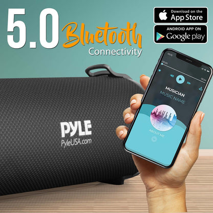 Portable Bluetooth Boombox Speaker - Wireless Streaming, 17W, Rechargeable