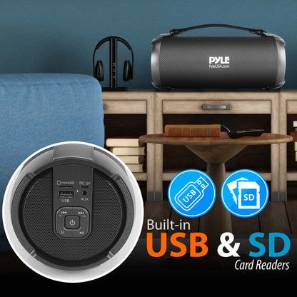 Portable Bluetooth Boombox Speaker - Wireless Streaming, 17W, Rechargeable