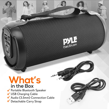 Portable Bluetooth Boombox Speaker - Loud Sound, Rechargeable, Blue