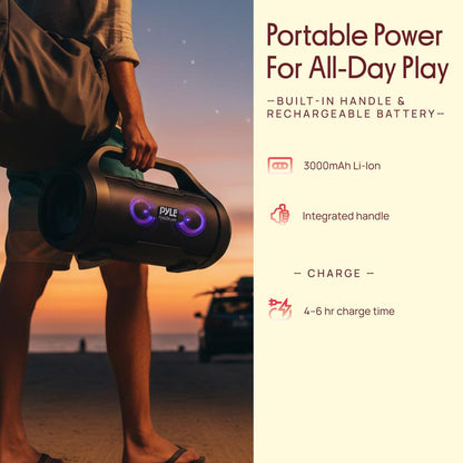 Wireless Bluetooth Boombox Speaker - Monstrous Sound, Waterproof, 40W