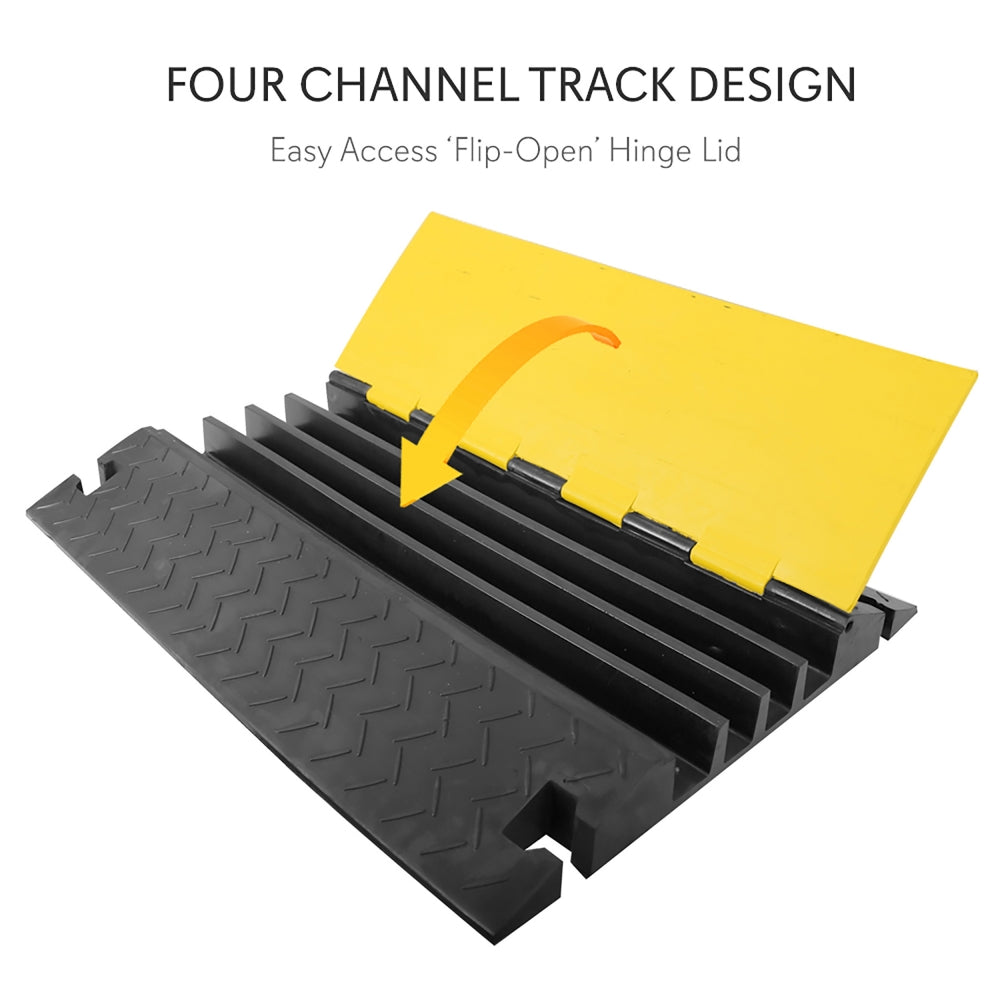 product image number 4 for Pyle Cable Cover Ramp Safety Track, 4-Ch.