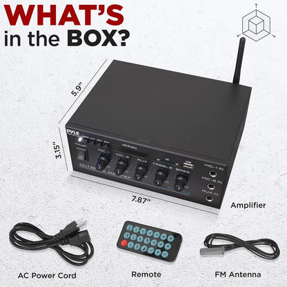 40W PA Amplifier with Bluetooth USB SD FM Radio