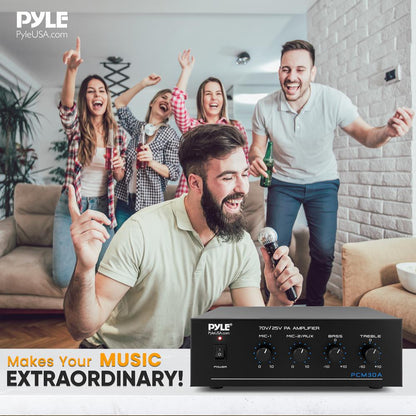 60W Compact Power Amplifier with Bluetooth and Remote
